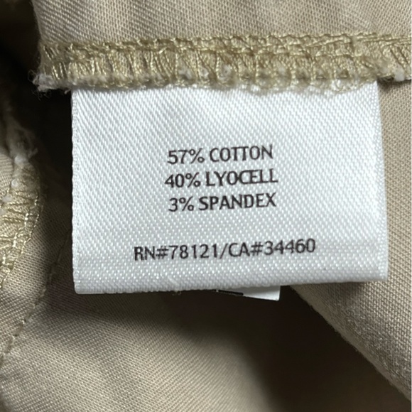 Eileen Fisher | Beige Ruffle Collar Utility Jacket, Large Petite - Picture 12 of 12